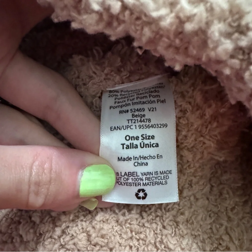 Tan Pom Pom Fur Beanie Toboggan Walmart One Size Winter